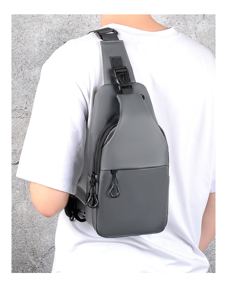 New Oxford Cloth Chest Bag, Single Shoulder Bag, Men's Wear-resistant Crossbody Bag, Casual Sports, Large Capacity Chest Diagonal Hanging Bag, Men's_voghion.com