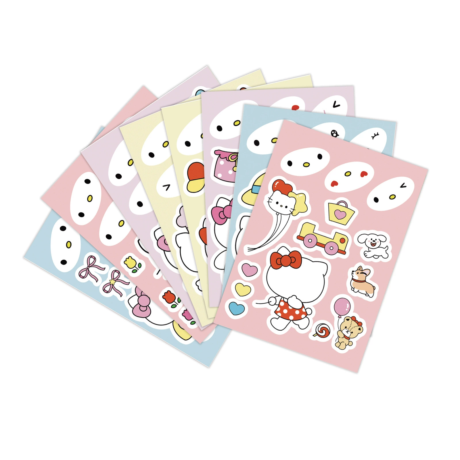 Sanrio, Hello Kitty, головоломка, наклейка, интерактивные мультяшные наклейки, для детей и родителей, ручная работа