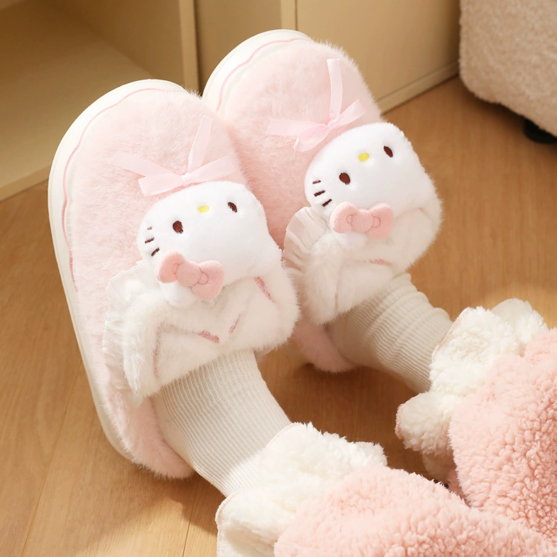 Sanrio Детские хлопчатобумажные тапочки осенью и зимой