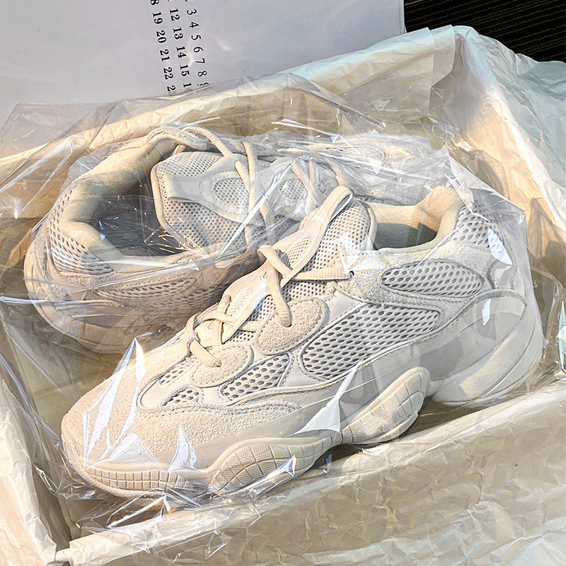 Putian cross-border pure original Yeezy 500 sea salt gray and white Kanye couple shoes, Yeezy 500 running casual sports shoes