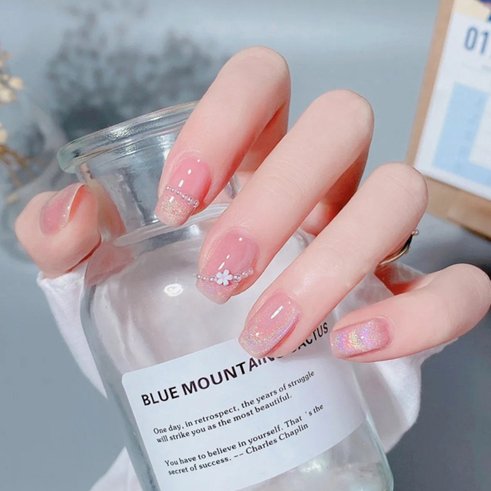 Promoción de pérdida dulce Cool nail patch simple parche de uñas falsas productos terminados al por mayor ventas domésticas de desgaste de uñas