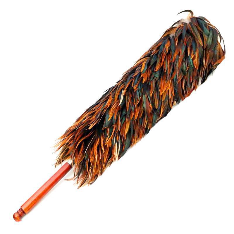 Chicken Feather Zen Dust Removal and Ash Sweeping Pure Handmade Real Chicken Feather Duster No Hair Losing Retractable Qingrui Zhifeng for Household Car