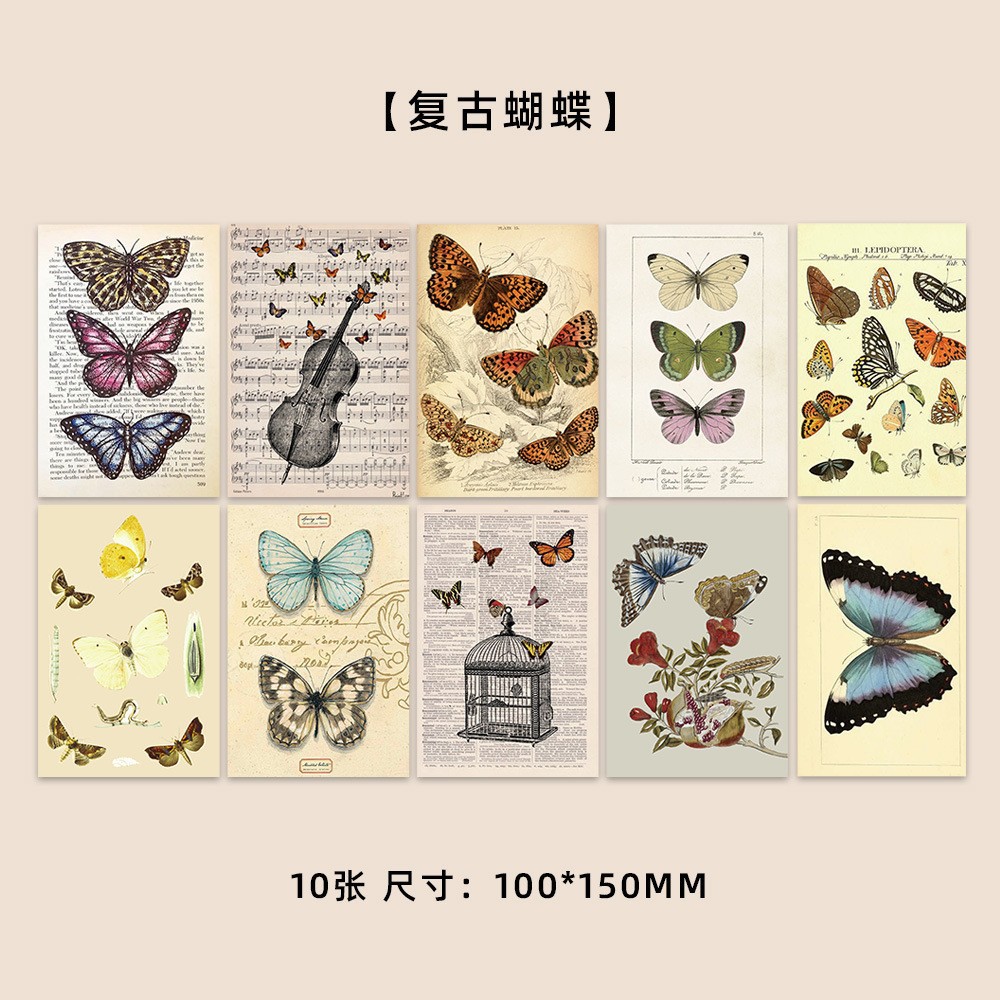 Colección de cientos de tarjetas de postal, estilo ins, estilo anime japonés, estilo retro, arte festivo, suministros culturales y creativos