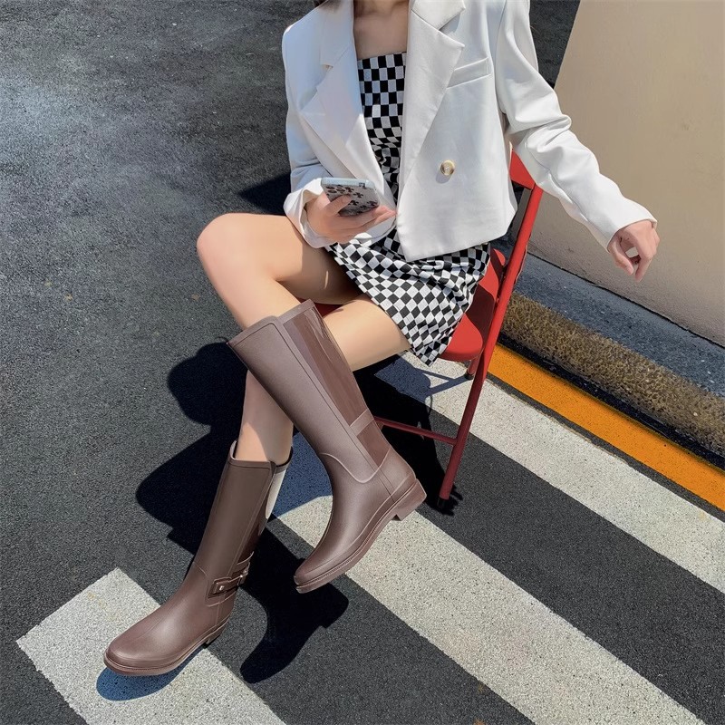 韩版新款雨鞋女时尚成人胶鞋高筒防水雨靴长筒水靴防水鞋防滑套鞋