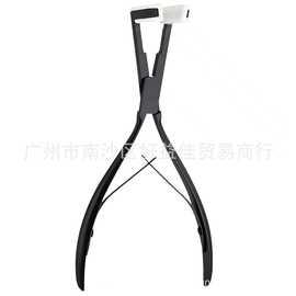 Tape in Hair 接发钳 黑色 不锈钢 平面 密封 女士接发工具 跨境