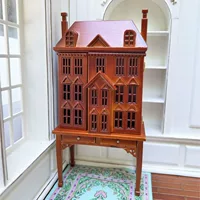 1:12 Кукольный домик dollhouse мини-модель игрушечный стол плюс дом маленькая вилла витрина книжный шкаф ob11