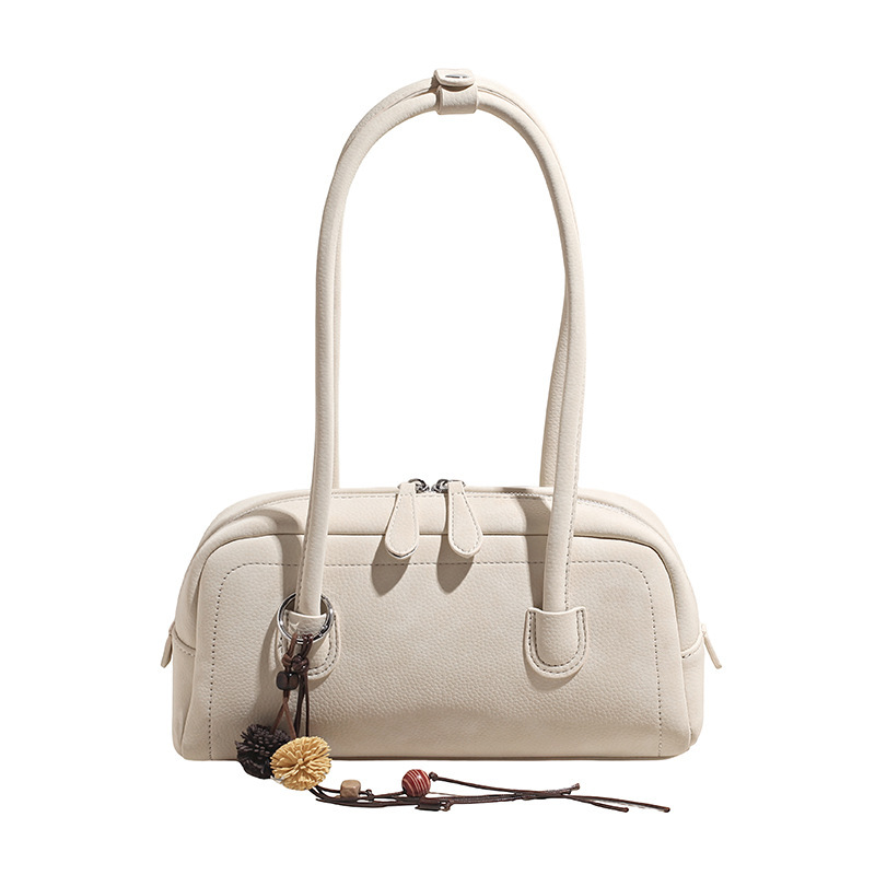 Bolso de peluche retro de Boston bolso de mujer 2025 nuevo estilo de transporte universal bolso de hombro de brazo bolso de moda