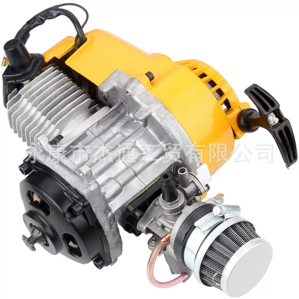 49Cc Engine Mini Sports Motorcycle 2-Stroke Modified Gasoline Engine Aluminum Pull Starter Mushroom Head Air Filter