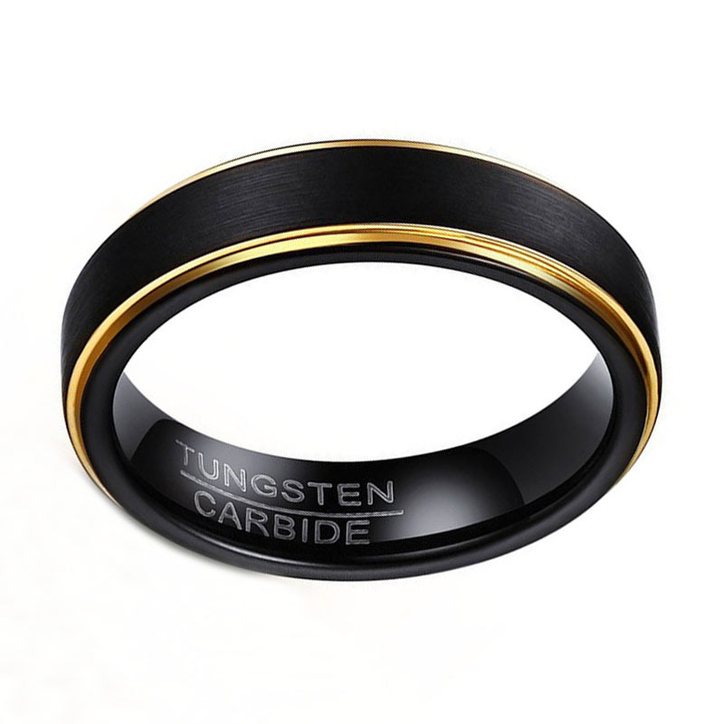 Tungsten Steel Material Geometric Pattern Wholesale Jewelry Simple Style Geometric Tungsten Steel Rings