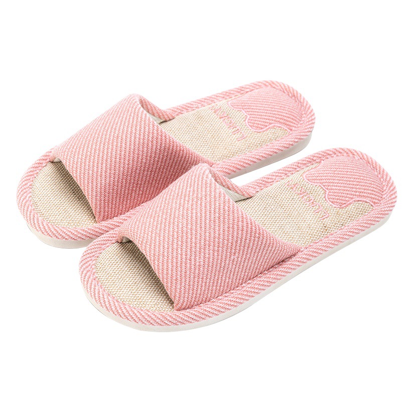 Linen Slippers for Women, Non-Slip, 2026 Summer New Model, Indoor Silent Trendy Cotton-Linen Slippers for Women, Spring and Autumn Style