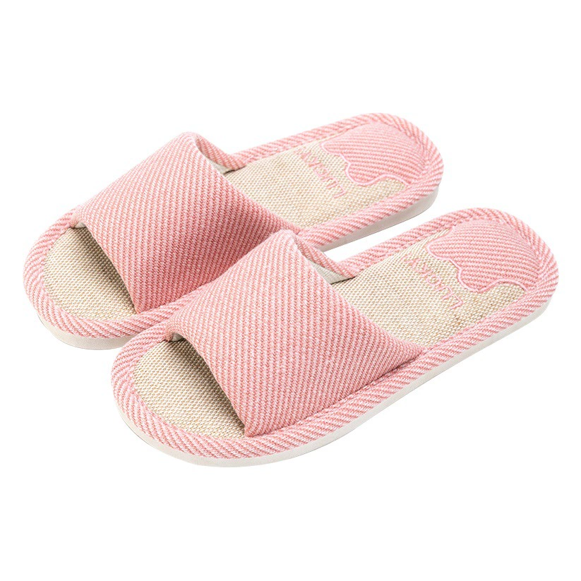 Льняные сандалии для женской верхней одежды, нескользящие, лето 2025, новые домашние бесшумные хлопковые и льняные тапочки для интернет-знаменитостей для женщин, весна и осень