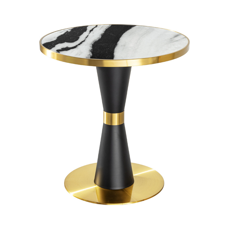 Mesa de Negociación de Piedra Sinterizada y Acero Inoxidable, Desmontable, para Locales Comerciales y Recepción image 8