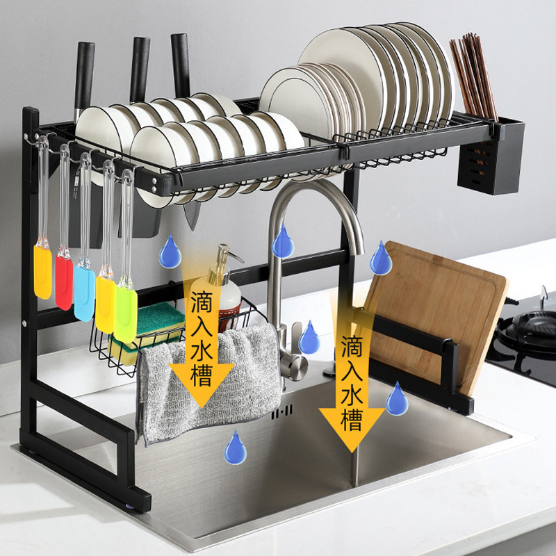 Amazonクロスボーダーキッチンシンク収納ラック家庭用食器ラック排水ラックキッチン用品ナイフ多機能収納ラック|undefined