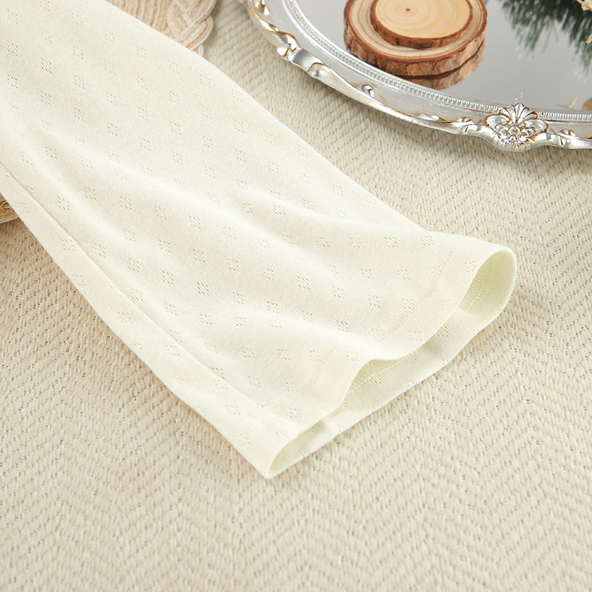 Ensemble de pyjama en coton respirant – Pyjama doux et ample à manches longues pour femme, vêtement d'intérieur confortable pour la maison et les voyages_voghion.com