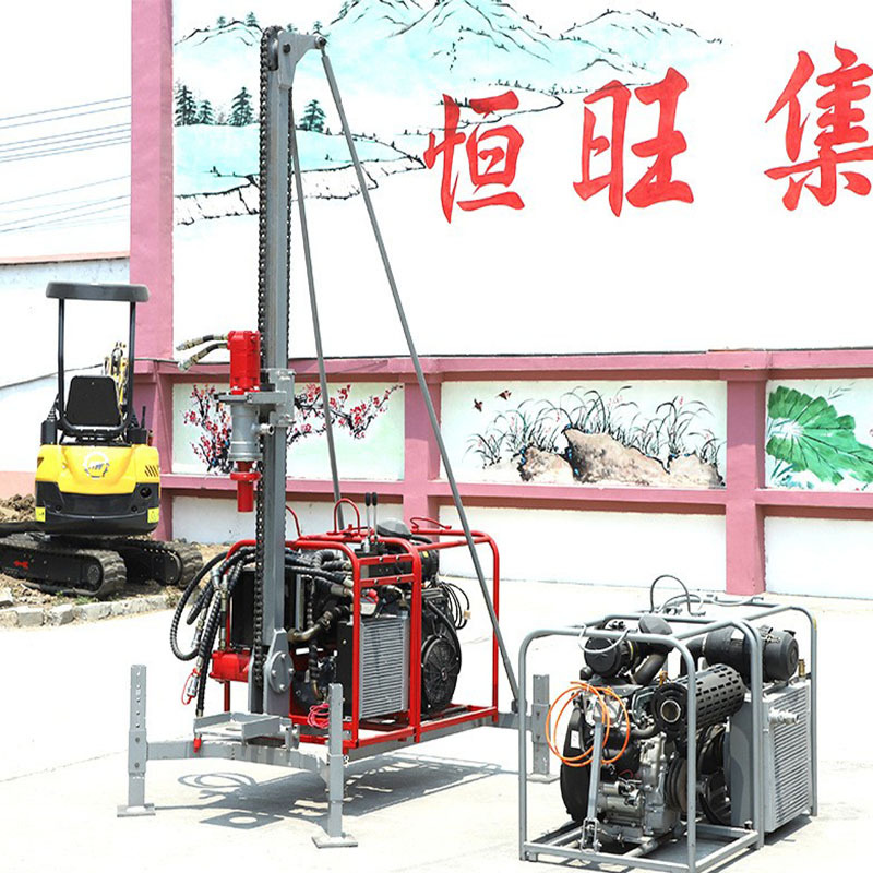 小型勘探钻机气动冲击式钻机活塞式山地钻机物探潜孔钻机