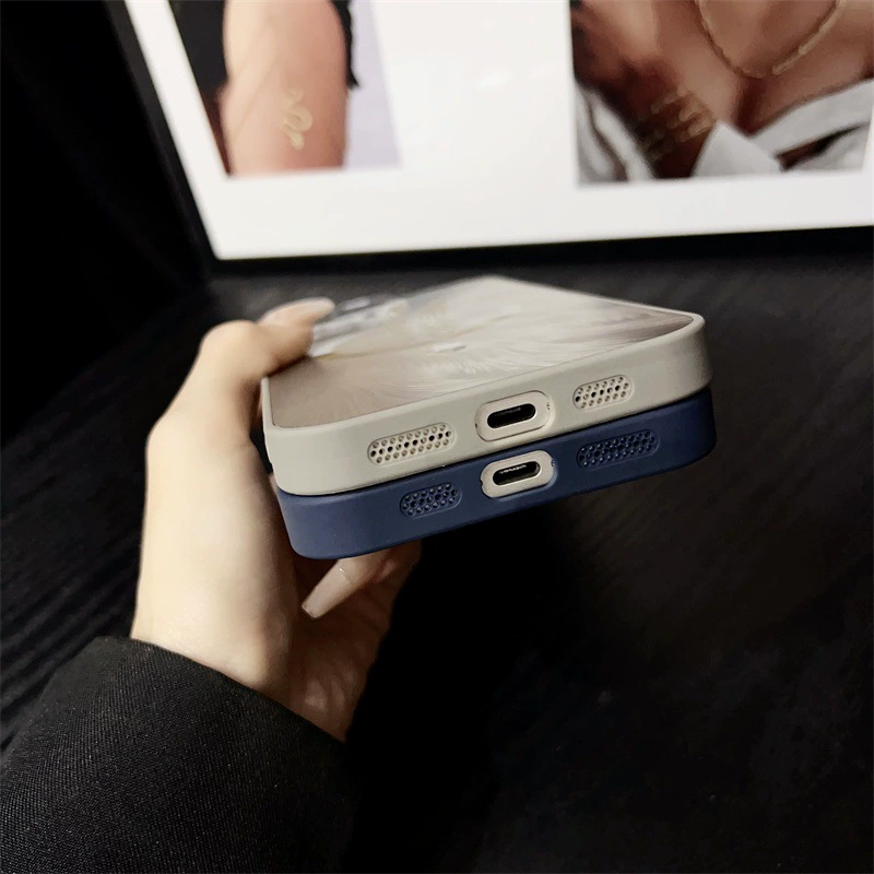 Кожаный чехол для смартфона совместимый с iPhone15 Pro, матовая поверхность, Apple iPhone15