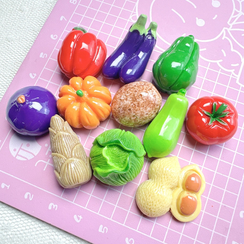 仿真微缩蔬菜树脂配件 diy头绳发夹手机壳水杯吊坠 装饰材料批发