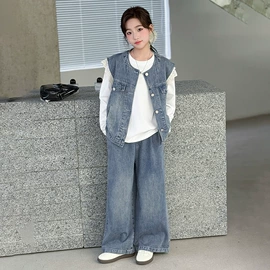 童裤;童套装;儿童牛仔裤