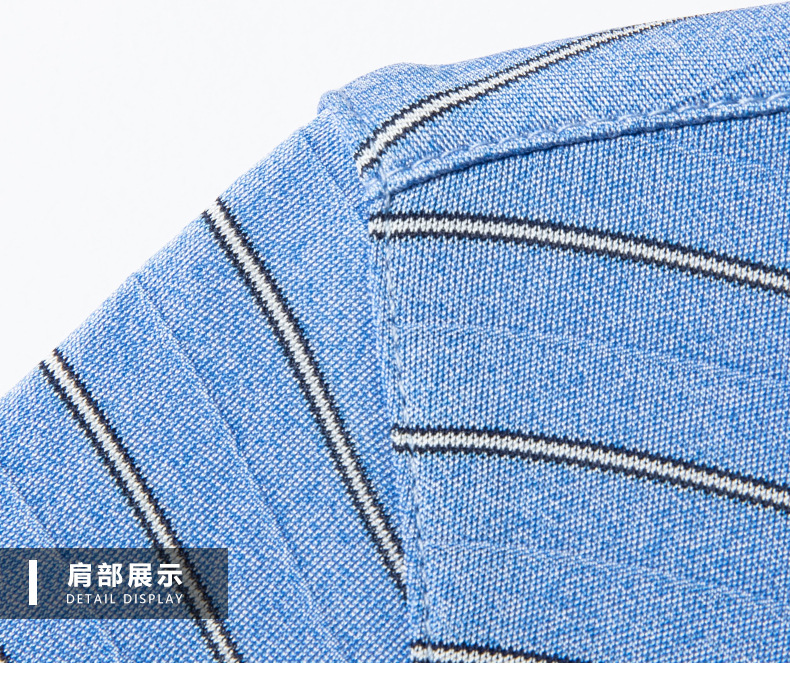 Áo polo nam tay ngắn tơ tằm 100% cổ bẻ trơn màu công sở — Bầu trời xanh JS1601077-9 chi tiết 15