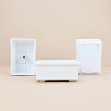 仿紫砂花盆 仿古多肉花盆长方形塑料花盆 小盆栽迎客松盆景种植盆