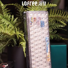 lofree洛斐1%透明机械键盘DIY键帽蓝牙无线机械键盘透明键帽