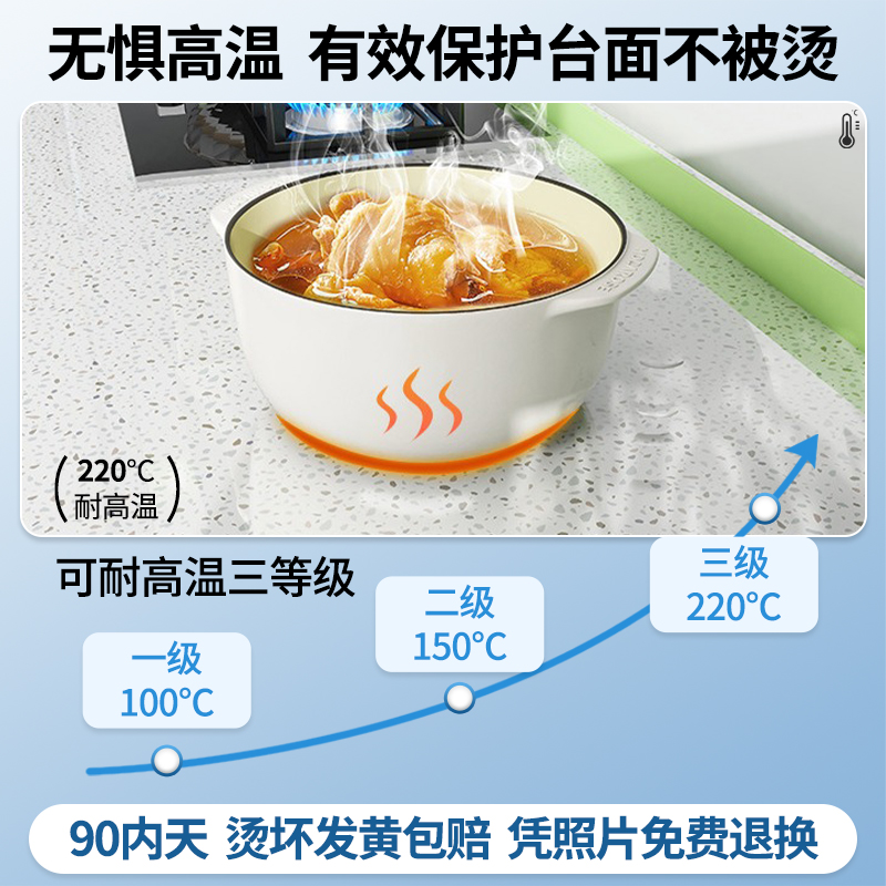 película de cocina de cuarzo mármol estufas cubierta película protectora a prueba de aceite resistente a altas temperaturas para engrosar la superficie de la pared del gabinete image 2