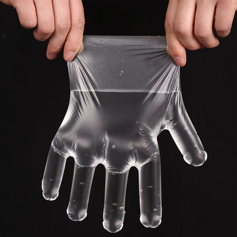 一次性手套袋裝餐飲外賣手套批發美容美髮手膜塑料薄膜Pe手套