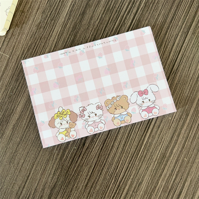 Pink Mikko memo pad with Instagram style high-quality thick tear-off non-adhesive notebook for girls' hearts