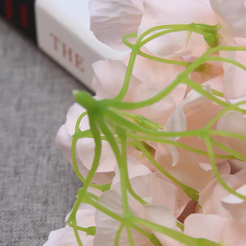 27 piezas de flores de hortenida de bodas, guía de diseño floral, sala de bodas, flores de fondo, flores falsas, flores de decoración de seda