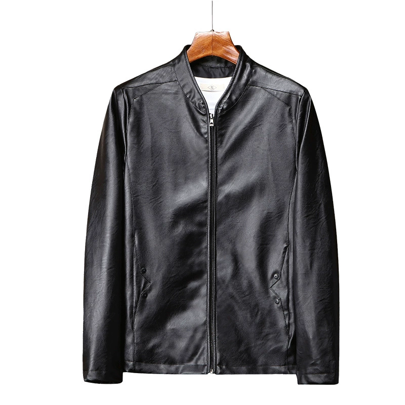 Demi-season fashionable polyurethane jacket for leisure, Korean style