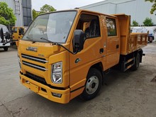 国六上蓝牌江铃双排5座双缸液压自卸垃圾车厂家直销 公路养护车