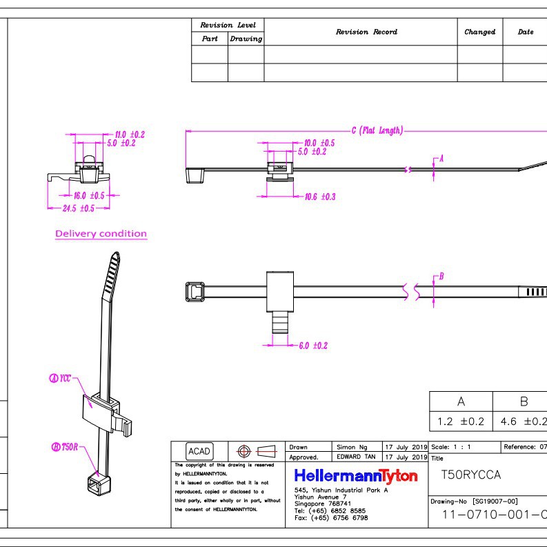 156-00507hellermanntyton������̫ͨ�������۹̼�T50RYCCA���ߴ�
