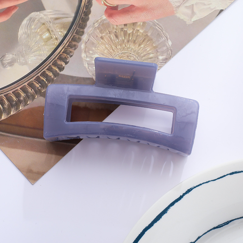 Agarre de pelo helado transfronterizo color de caramelo Cabeza trasera simple clip de pelo grande clip de tiburón de baño updo accesorios para el cabello al por mayor