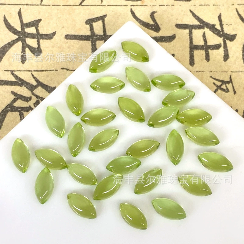 Натуральный перидот MQ, простая плоская поверхность кольца в форме маркизы, можно инкрустировать ожерельем и браслетом своими руками, прямая трансляция с фабрики Тан