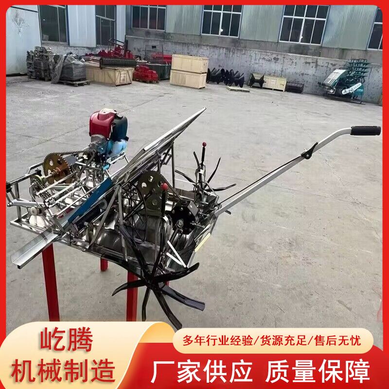 便携式轻型水稻插秧机 农作物秧苗插秧机汽油四冲程手拉式插秧机