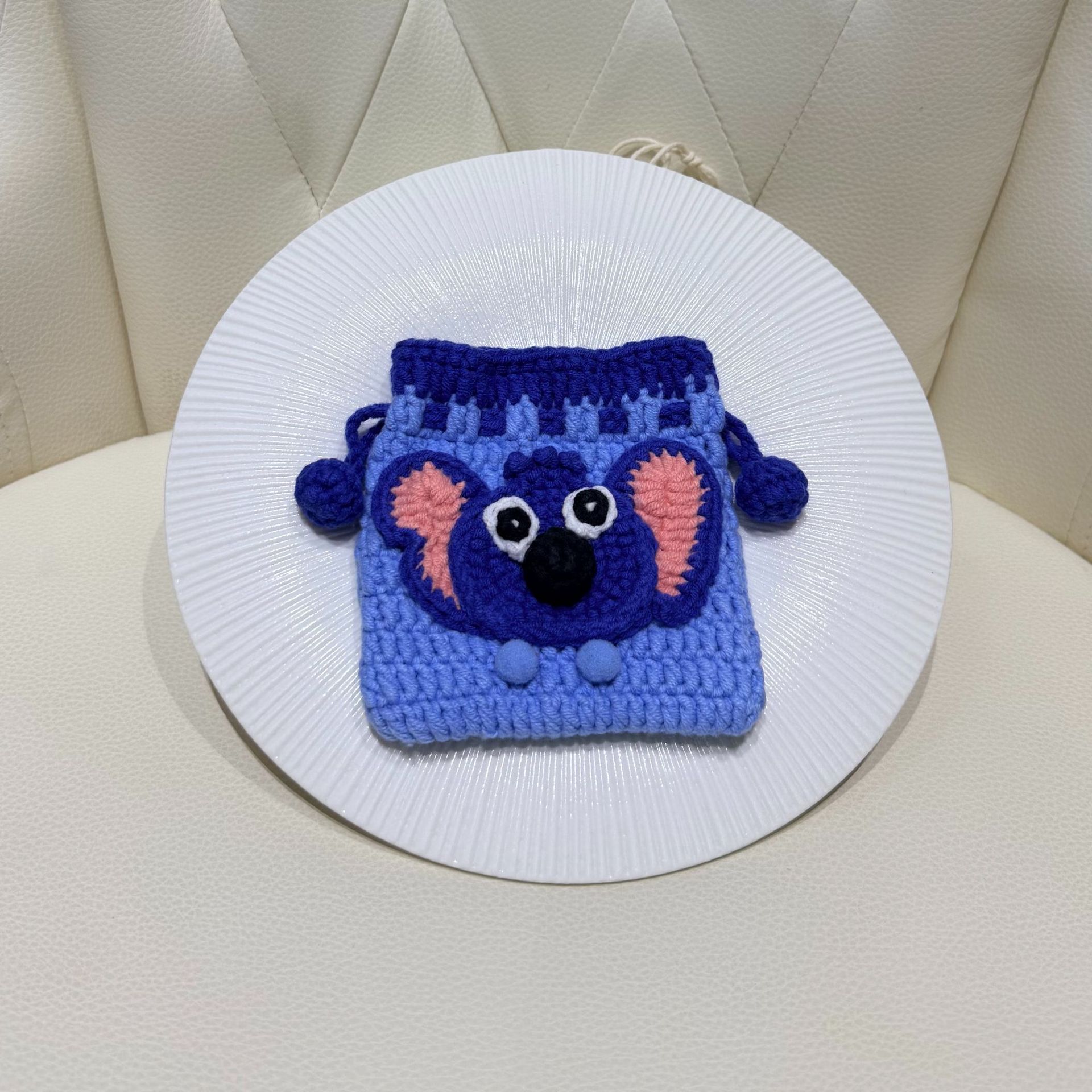 Mini Monedero de Cordón Tejido de Algodón para Uso Diario
