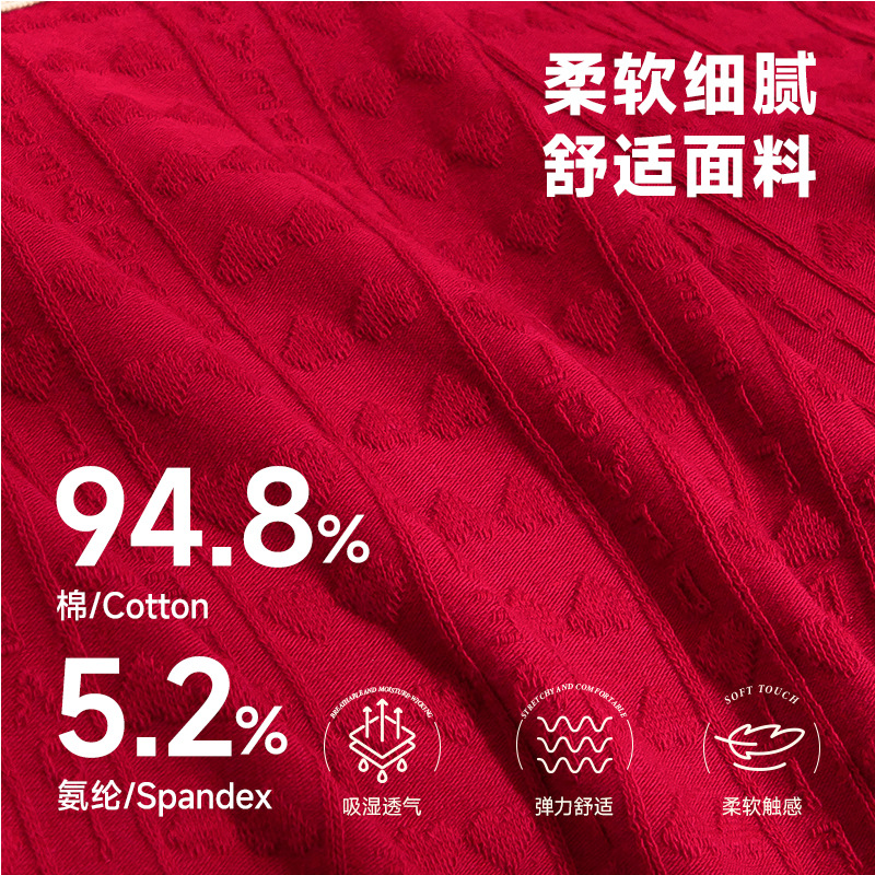 Celebración de la vida de los hombres de algodón 10A antibacteriano Jacquard gran tamaño respirable panty panty