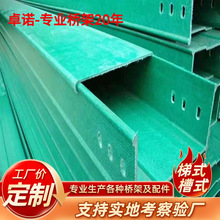 电缆槽盒管箱槽式梯式托盘式大跨距电缆桥架玻璃钢梯型高强防腐