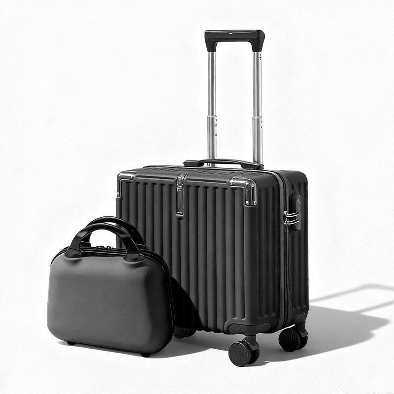 Cross-Border Distribution of Luggage, Small Trolley Cases, Silent Password-Protected Cases, Student Sets, Small 18inch Carry-On Suitcases in Stock