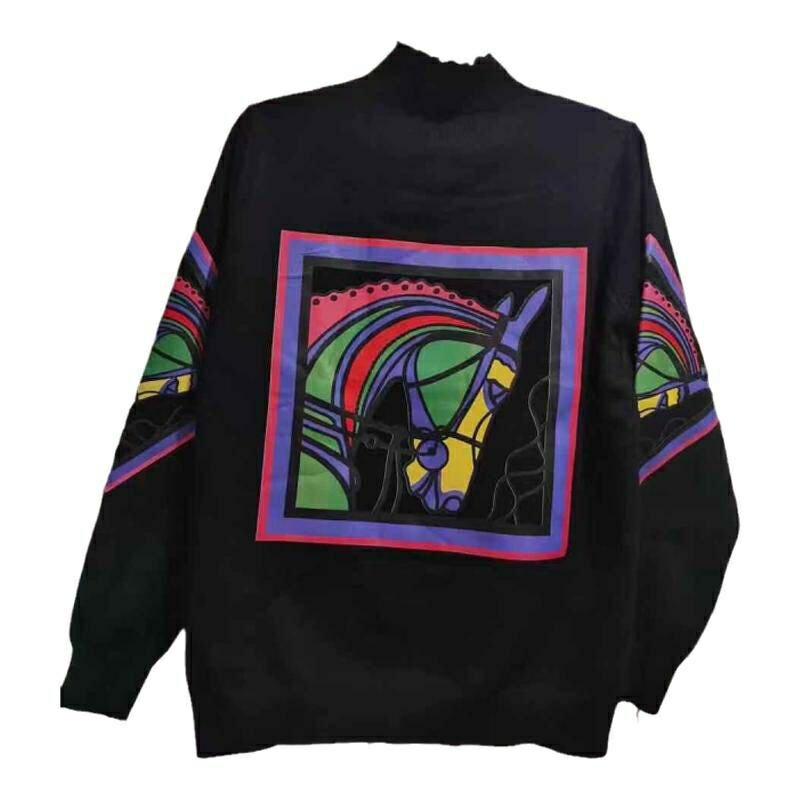 Knitted autumn black sweater