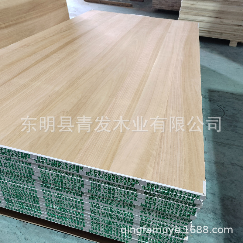 青发木业 碳化杨木拼板 高温热处理拼板 金丝赤杨家具实木拼板