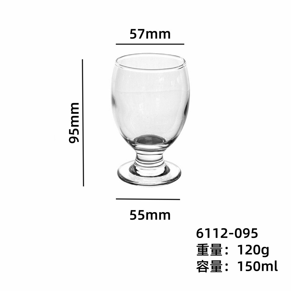 Tazas de vino creativas, tazas de vino de pies bajos, tazas de jugo, tazas de bebida multifuncionales, tazas de vidrio, logotipo al por mayor