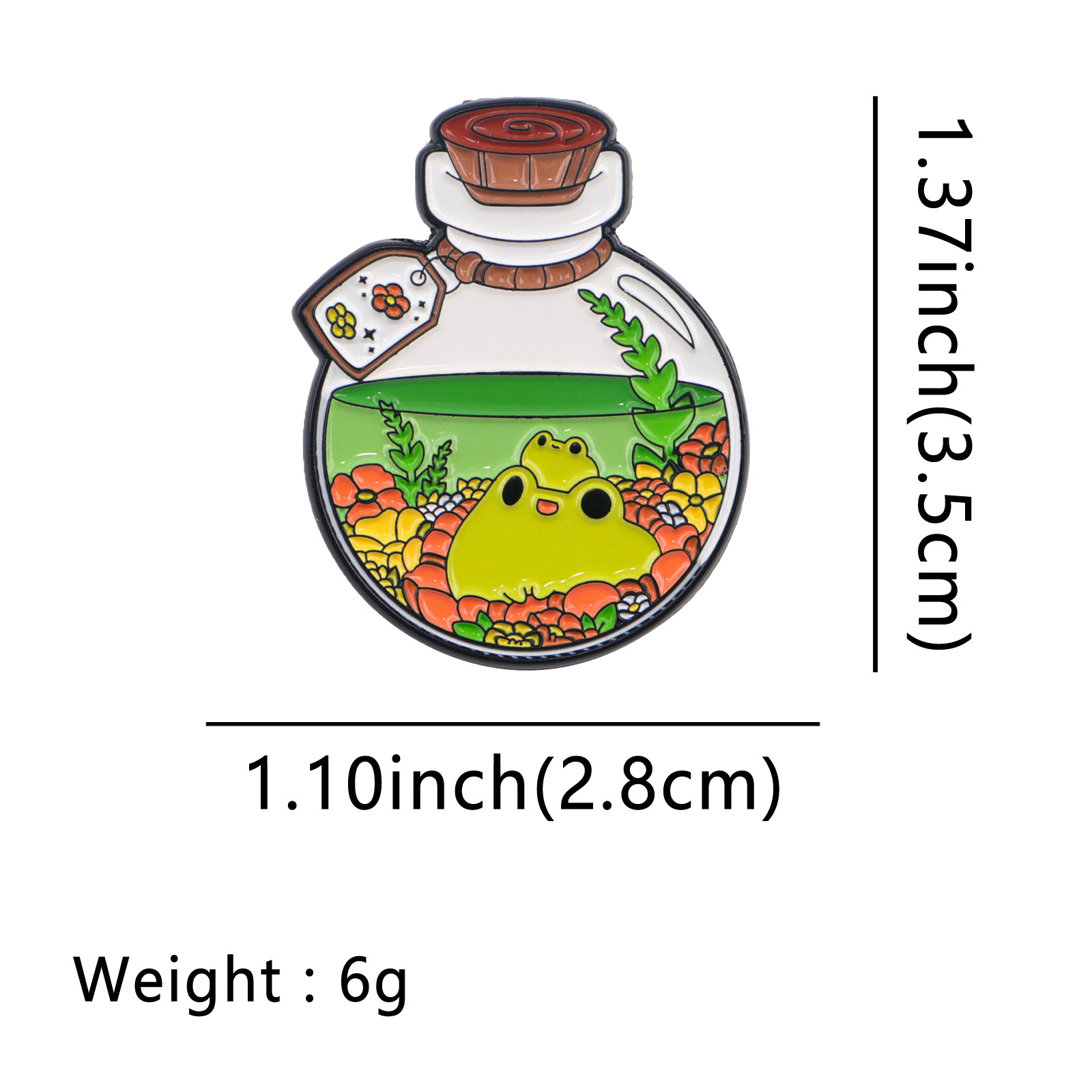 6g Weight Brooches Classification Casual, Daily Occasion Cute Modern Style Pin Letter Frog Zinc Alloy Enamel Unisex Brooches