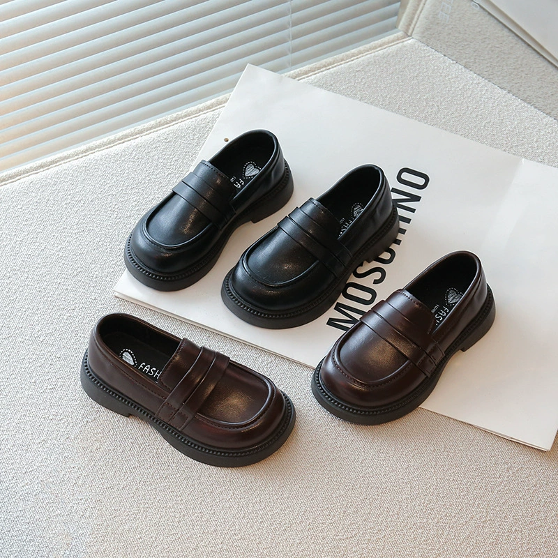 Детская обувь Lefu обувь весна 2025 новый английский стиль малышка мягкая подошва одиночные туфли детские ретро маленькие кожаные туфли прилив