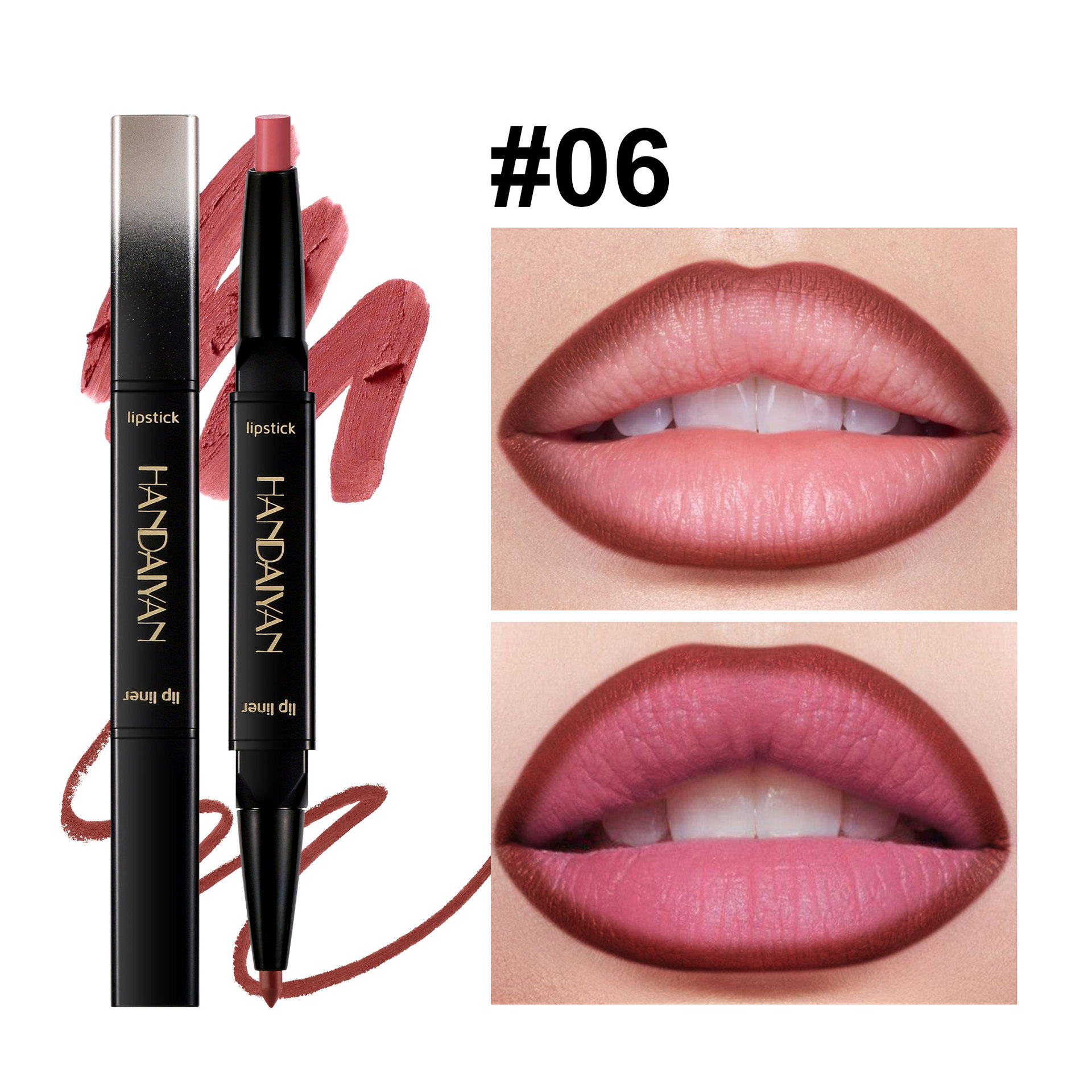HANDAIYAN lápiz labial lápiz labial mate lápiz labial impermeable fácil de colorear lápiz labial spot transfronterizo