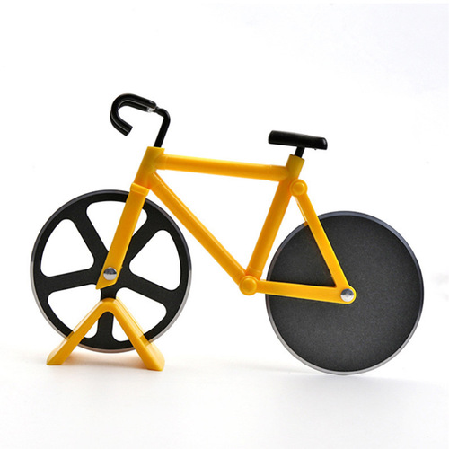 Bicycle pizza cutter stainless steel creative pizza roller cutter double wheel Amazon kitchen tools wholesale