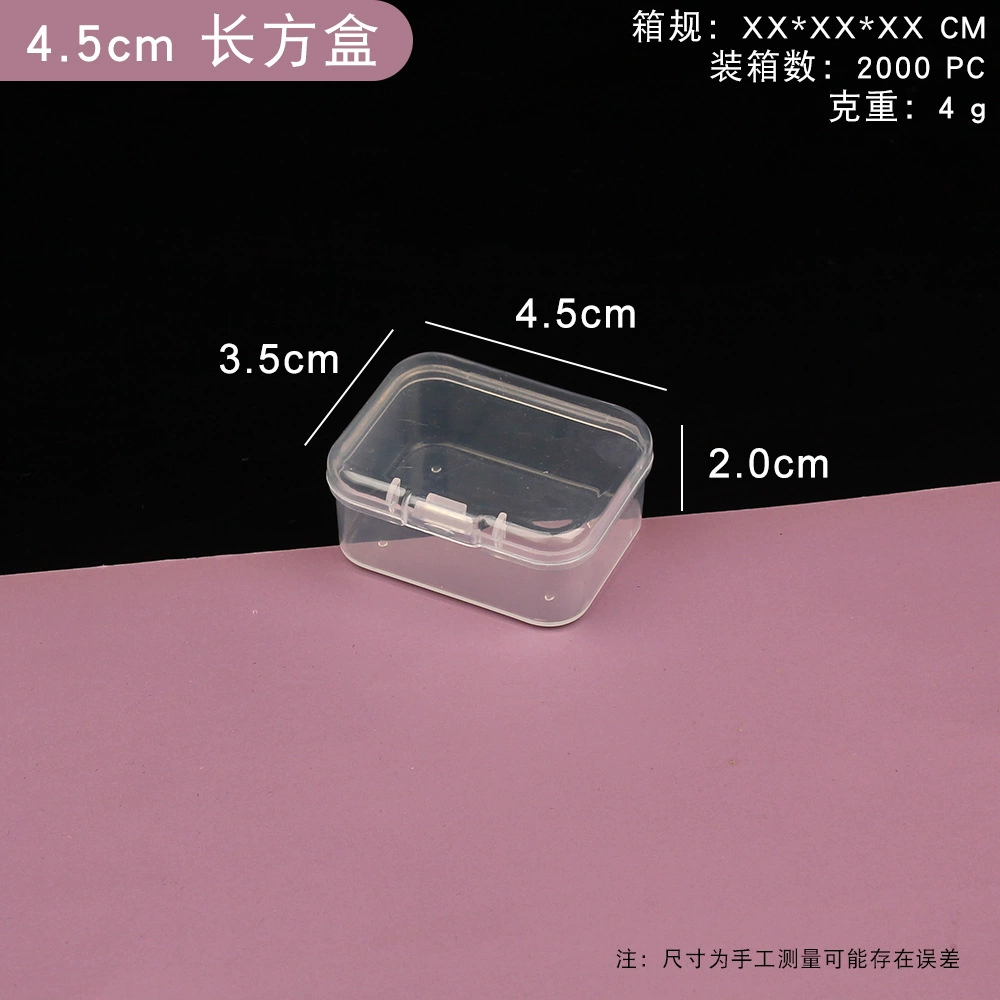 RSNN Square Transparent Plastic Storage Box for Accessories with Beads - Clear Mini Box