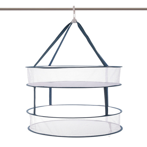 New rectangular clothes drying basket with a collar, sweater and linen clothes drying basket, multi-purpose clothes drying net pocket, foldable clothes drying net