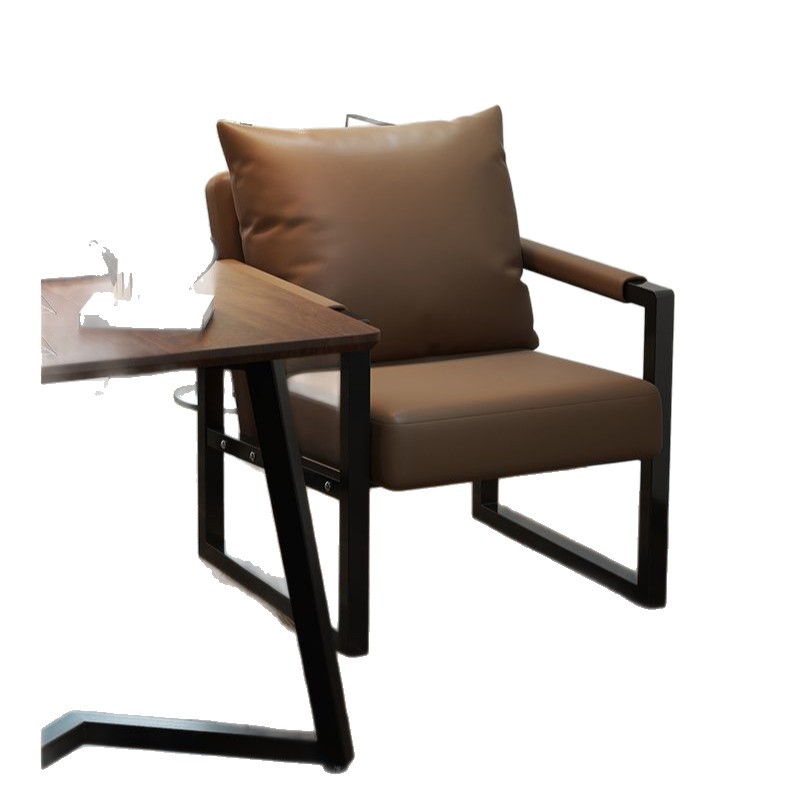 Sofá de una sola persona, silla de ocio de sala de estar moderna y simple para negociar la recepción, sofá de ocio perezoso.
