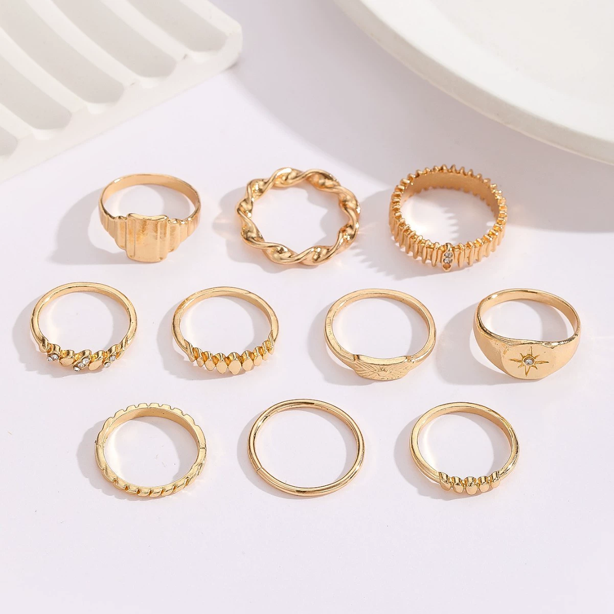 Ring, set, Amazon, internet celebrity, punk style, European style